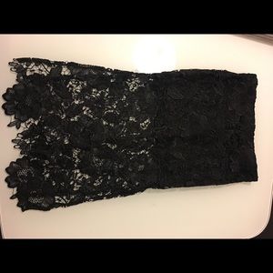 Vintage black lace skirt